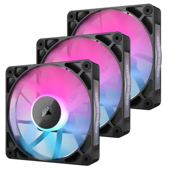 Corsair iCUE LINK RX120 - PC Case Fan (x3), RGB, PWM, 120mm, Black