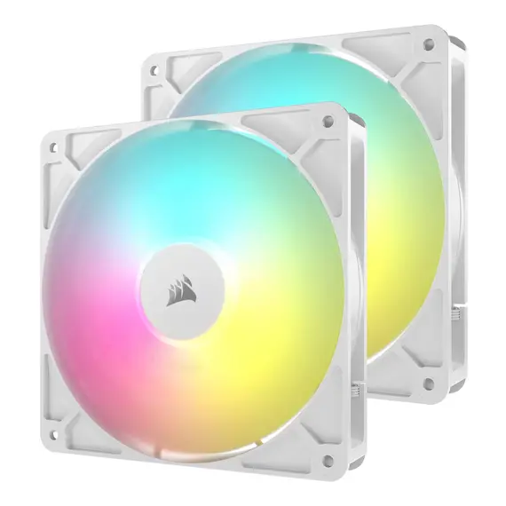 Corsair RS140 ARGB - PC Case Fans (x2), 140mm, PWM, White