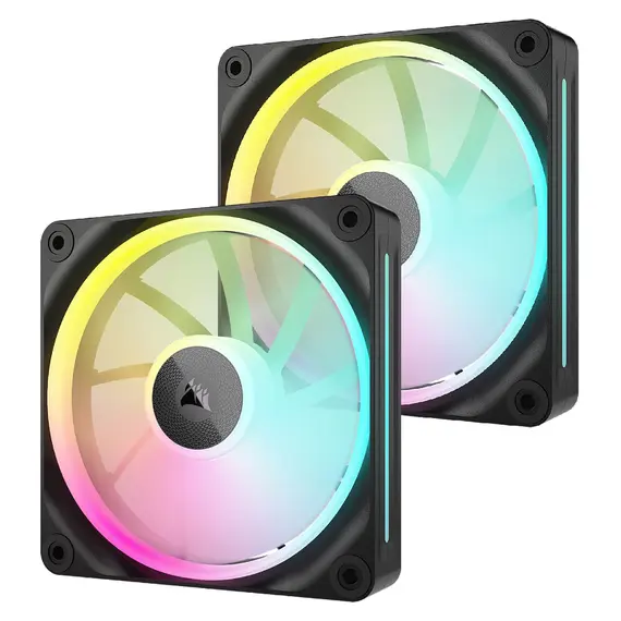 Corsair iCUE LINK LX140 - PC Case Fans (x2), RGB, PWM, 140mm, Black