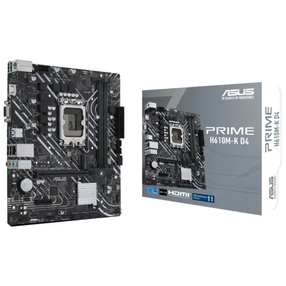 ASUS PRIME H610M-K D4 - Motherboard, Intel H610, LGA 1700, micro ATX