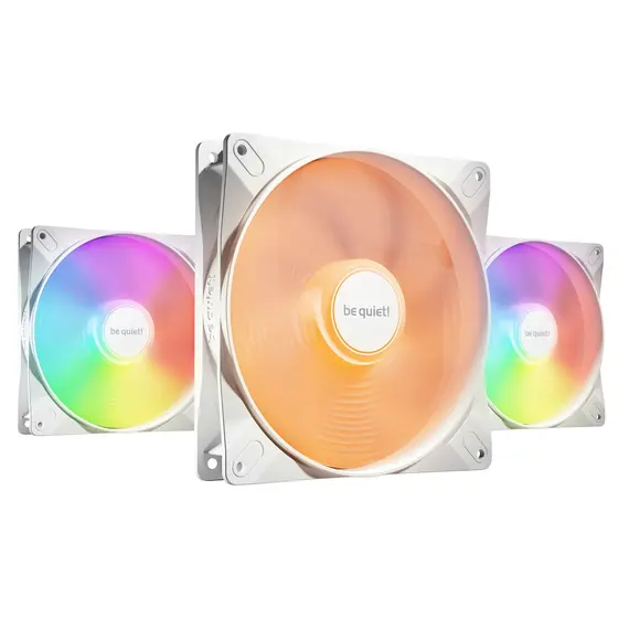 be quiet! LIGHT WINGS LX - PC Case Fan, 140mm, PWM, 3-Pack, White