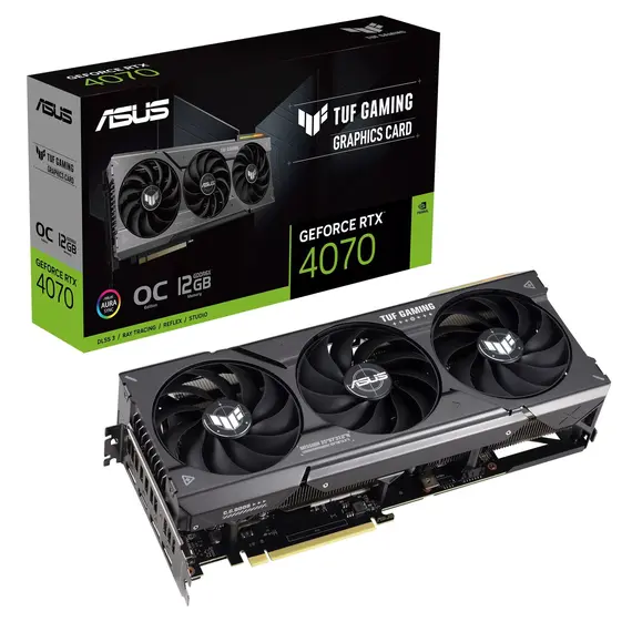 ASUS TUF Gaming TUF-RTX4070-O12G-GAMING - Video Card, NVIDIA, GeForce RTX 4070, 12GB, GDDR6X