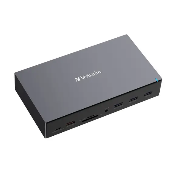 Verbatim CDS-17 - Dock Station, Wired, USB 3.2 Gen 1 (3.1 Gen 1) Type-C, Black, Grey, 2 image