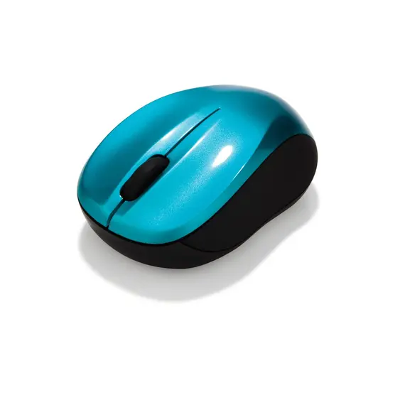 Verbatim Go Nano - Mouse, Ambidextrous, RF Wireless, 1600 DPI, Cyan, 2 image