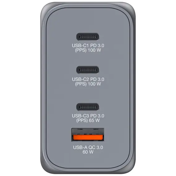 Verbatim GNC-200 GaN - Mobile Device Charger, 200W,  Black, Grey, 2 image