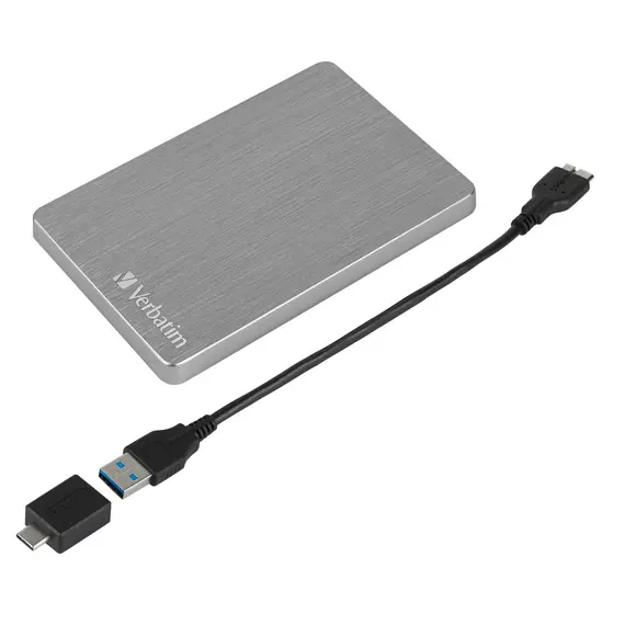 Verbatim Store 'n' Go ALU Slim - 2000GB Portable Hard Drive, Space Grey, 2 image