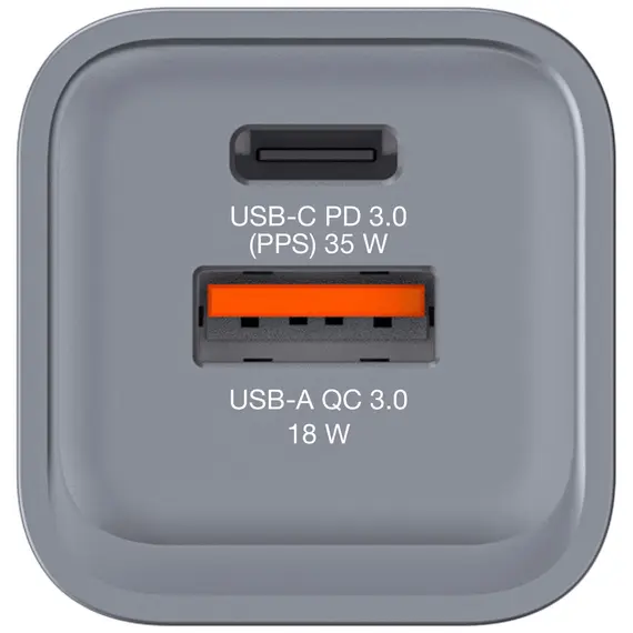 Verbatim GNC-35 GaN - Mobile Device Charger, 35W,  Black, Grey, 2 image
