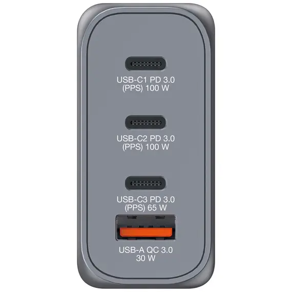 Verbatim GNC-100 - GaN Charger, 100W, Black, Grey, 2 image