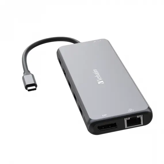Verbatim CMH-13 - Docking Station, USB Type-C, 10000Mbit/s, Silver, 2 image