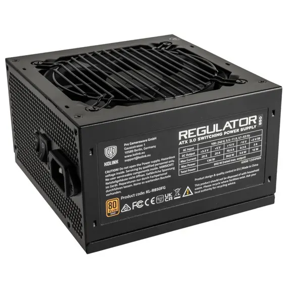 Kolink Regulator KL-R850FG - Power Supply Unit, 850W (ATX 3.0), 80 PLUS, Gold