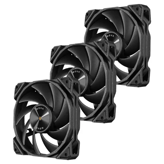 Antec Nova 120 - PC Case Fans, 120mm, 3x, PWM, Black