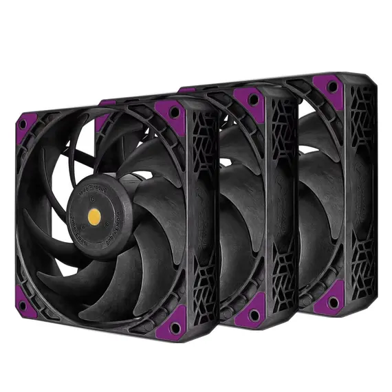 Super Flower Megacool - PC Case Fan, 120mm, 3Pcs, Black