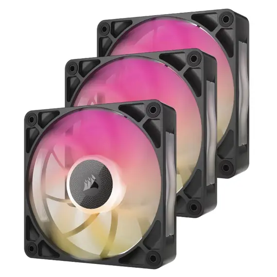 Corsair iCUE LINK RX120 MAX RGB - PC Case Fans (x3), 120mm, Black
