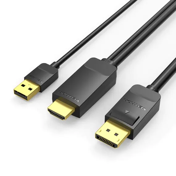Vention ABJBH - HDMI to DisplayPort Cable, 4K/60Hz, 2m, Black