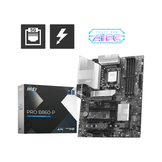 MSI PRO B860M-A WIFI - Motherboard, Intel B860 LGA 1851 (Socket V1), micro ATX
