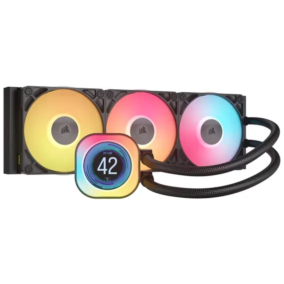 Corsair iCUE LINK TITAN 360 RX LCD - AIO Liquid CPU Cooler, Black
