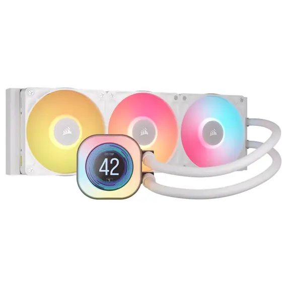 Corsair iCUE LINK TITAN 360 RX LCD - AIO Liquid CPU Cooler, White