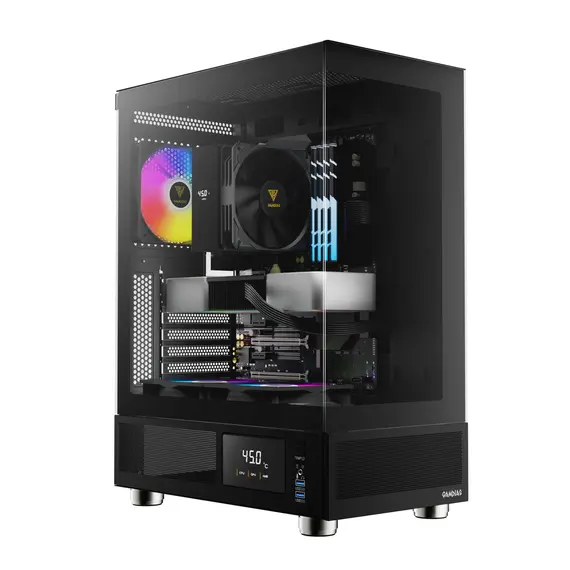 GAMDIAS ATLAS E1 - Gaming PC Case, Black