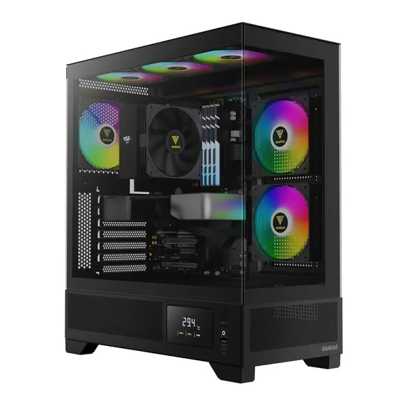 GAMDIAS ATLAS M1 - Gaming PC Case, Black