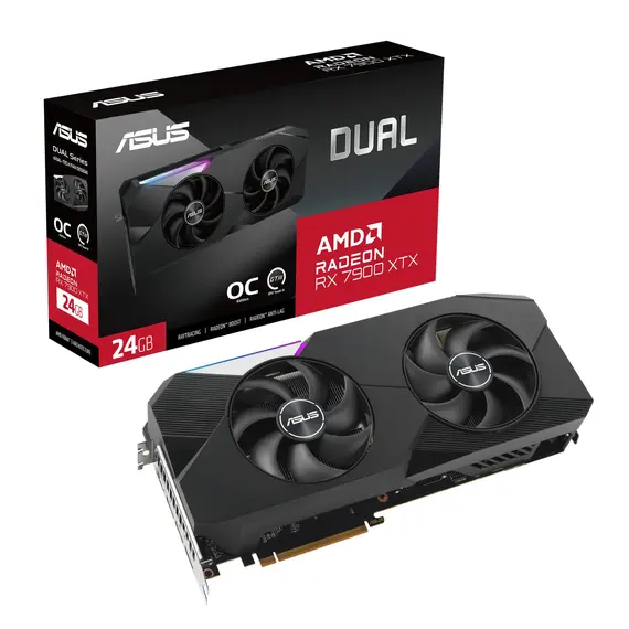 ASUS Dual -RX7900XTX-O24G AMD Radeon RX 7900 XTX 24 Go GDDR6, 90YV0IG2-M0NA00