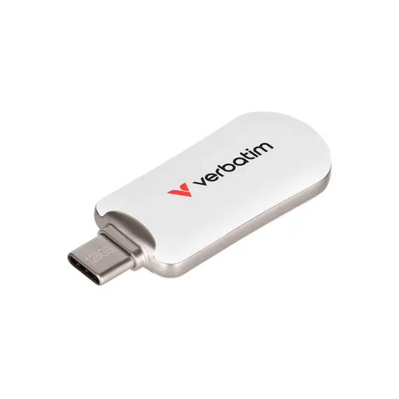 Verbatim Plectra 30230 - 256GB USB-C Flash Drive, White