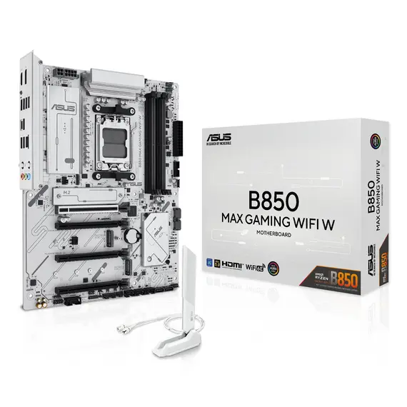 ASUS B850 MAX GAMING WIFI W - Motherboard, AMD B850, Socket AM5, ATX