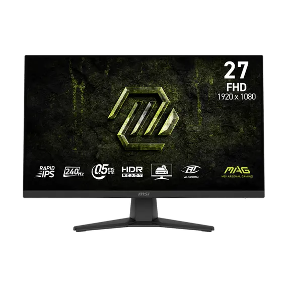 MSI MAG 272F X24 Gaming Monitor - 27", 1920 x 1080 (FHD), Rapid IPS, 240Hz, Black, 1YR