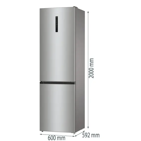 Gorenje 736286 Fridge Freezer - 331 L, E, 2000 mm, Grey, Metallic, White, 1YR – מקרר, תמונה 15