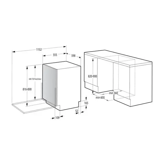 Gorenje 739638 Dishwasher - C, 816 mm, 1YR, image 7