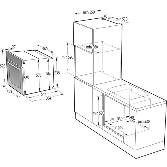 Gorenje OP84BG - Baking Oven, 77 L, 1YR, image 4