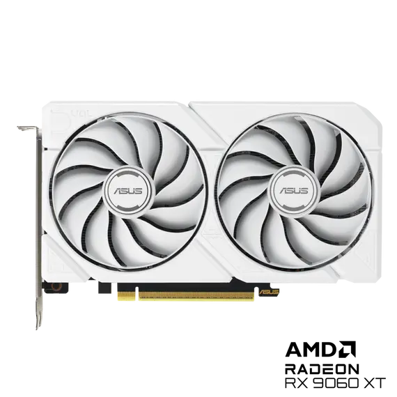 ASUS 90YV0LG3-M0NA00 Video Card - 16 GB GDDR6, PCI Express 5.0, AMD Radeon RX 9060 XT, 128 bit, White, 1YR, изображение 3