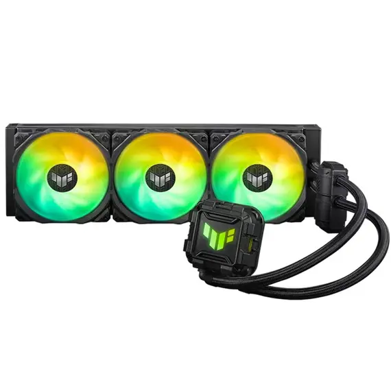 ASUS 90RC00M1-M0UAY0 TUF GAMING LC II 360 ARGB Liquid CPU Cooler - 360 mm, 3x 120 mm, 6 Years Warranty, 2000 RPM, Aluminium, Copper, Black, 6YR