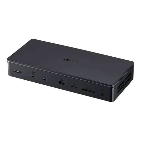 ASUS 90XB09NN-BDS010 Docking Station - Thunderbolt 5, 80 Gbit/s, 8K Ultra HD, 3 Displays, 144 Hz, MicroSD, SD, M.2, Black, 1YR