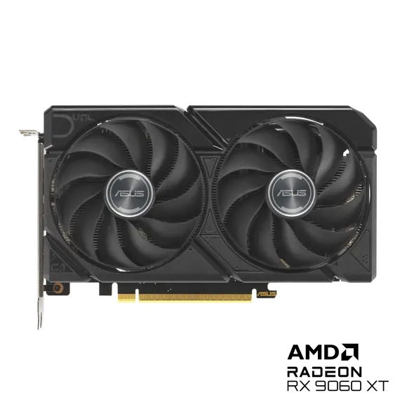 ASUS 90YV0LG2-M0NA00 Video Card - 16 GB GDDR6, PCI Express 5.0, AMD Radeon RX 9060 XT, 128 bit, Black, 3YR