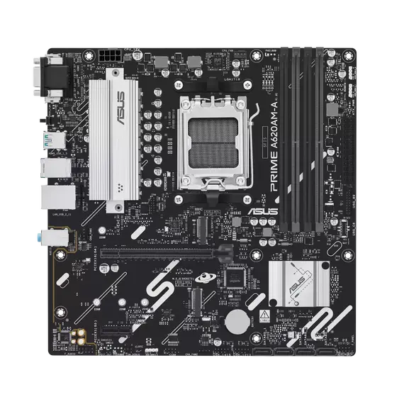 ASUS 90MB1MY0-M0EAYC PRIME A620AM-A-CSM Motherboard - AM5, AMD A620A, Micro-ATX, 1YR