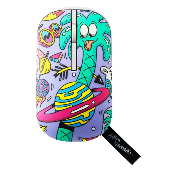 ASUS Marshmallow MD100 Steven Harrington Edition Mouse, Office, Ambidextrous, RF Wireless + Bluetooth, Optical, 1600DPI