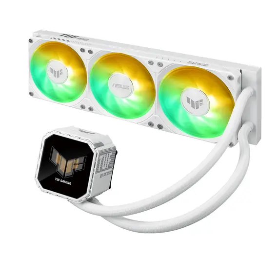 ASUS TUF Gaming LC III 360 ARGB, LCD - Processor All-in-one Liquid cooler, 12cm, 1pc(s), White, Product color: White, 4 image