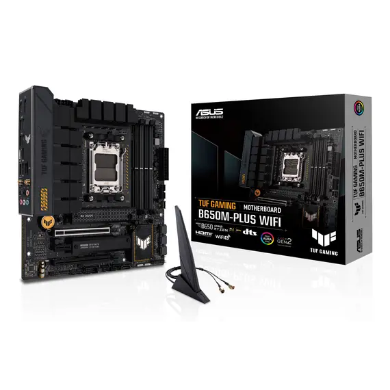 ASUS TUF GAMING B650M-PLUS WIFI Motherboard - AMD B650, Socket AM5, micro ATX