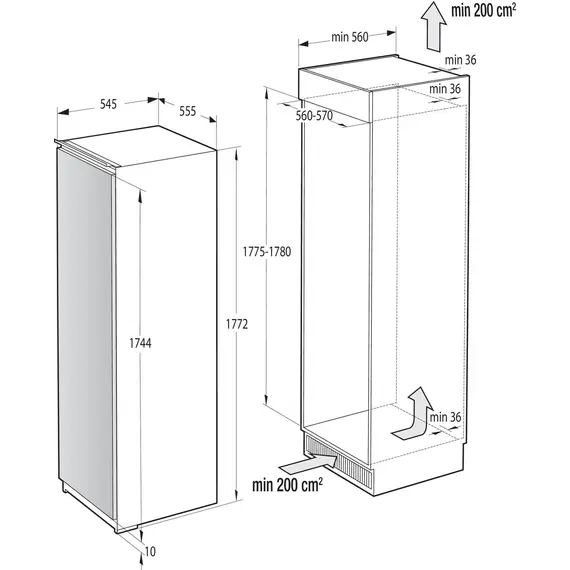 Gorenje FNI5182A1 Upright Freezer - 235 / 212 L, F, 1772 mm, White, 1YR, изображение 12
