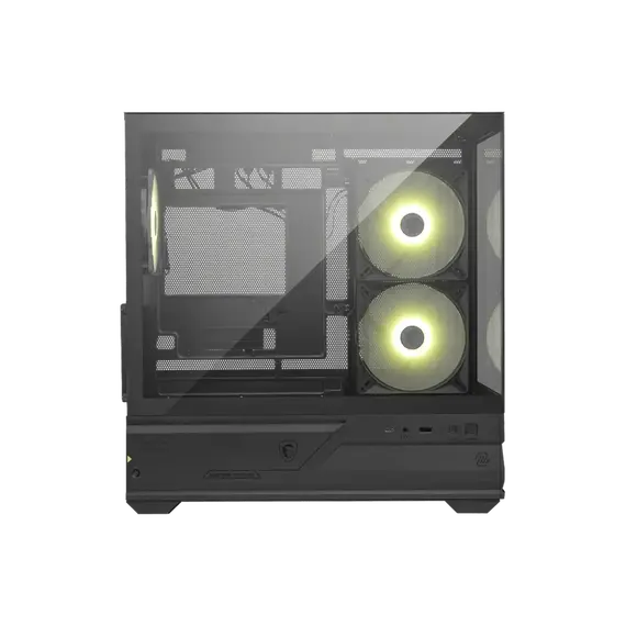 MSI MAG PANO M110R - Mini Tower PC Case, Black, Color del producto: Black