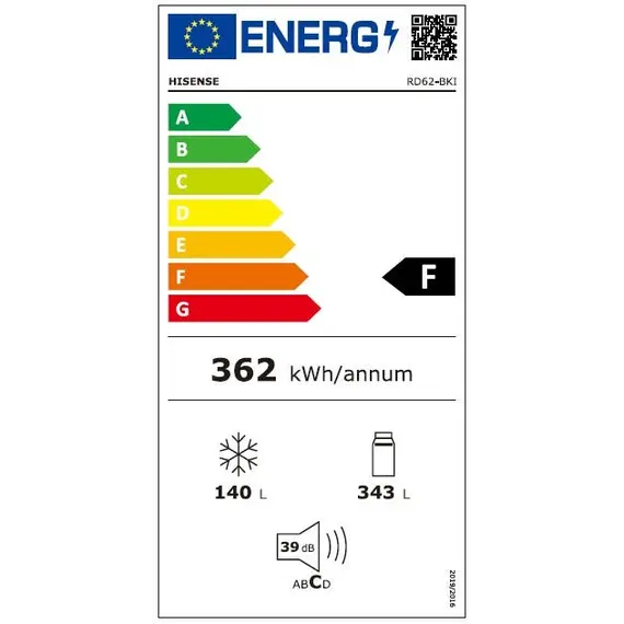 Hisense RD62-BKI Bottom-Freezer Refrigerator - 483 L, F, 1YR – מקרר הייסנס, תמונה 3