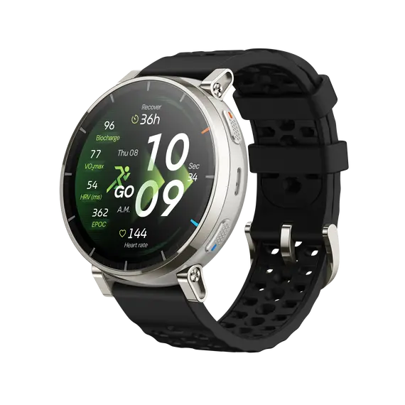 Amazfit Active 3 Smartwatch - 1.32", AMOLED, Digital, Touchscreen, GPS (satellite), Black/Silver, изображение 3