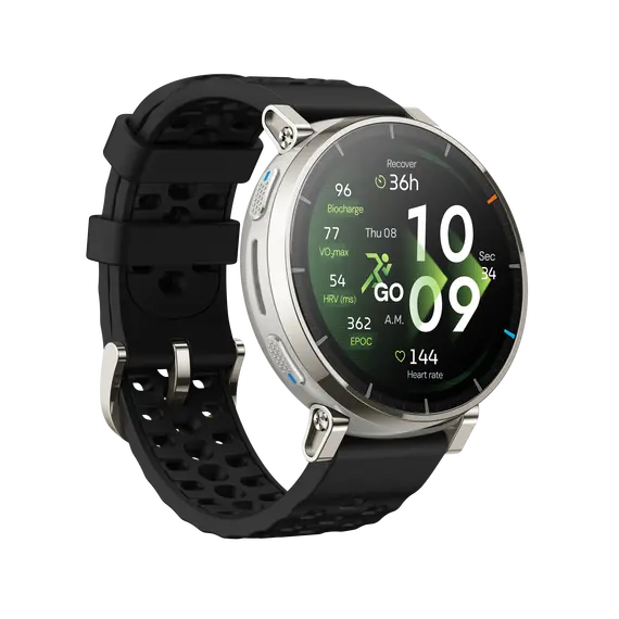Amazfit Active 3 Smartwatch - 1.32", AMOLED, Digital, Touchscreen, GPS (satellite), Black/Silver, изображение 4