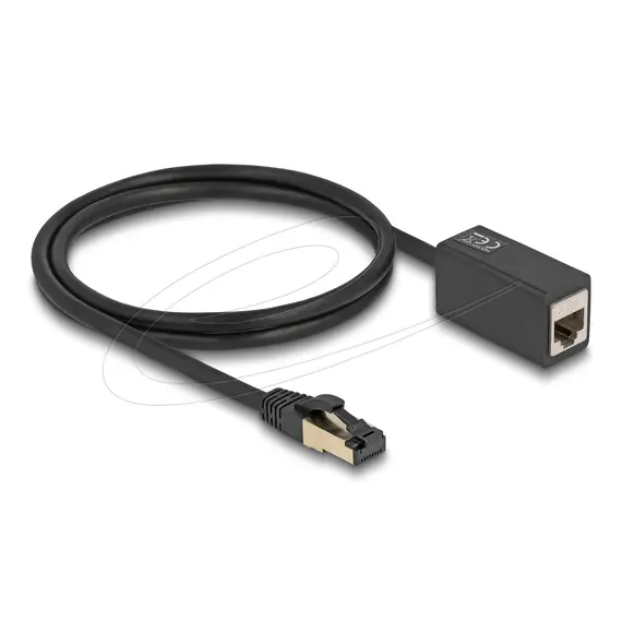 Delock 87105 - Network Extension Cable RJ45 plug to RJ45 jack Cat.8.1 S/FTP, 1m, Black