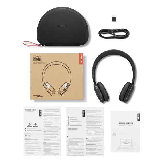 Lenovo ThinkPad 4XD1T60925 Headset - Wireless, Bluetooth 5.3, USB-C, Supraaural, Boom Microphone, Grey, 3YR – אוזניות לנובו, תמונה 6