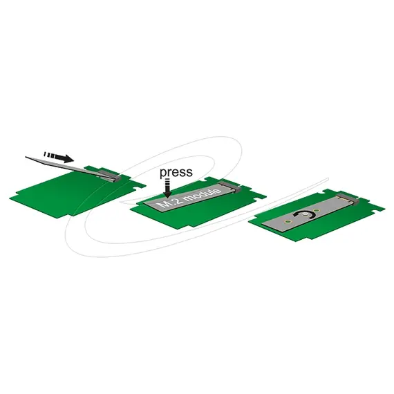 Delock 2.5″ Converter SATA 22 Pin > M.2 NGFF, 3 image
