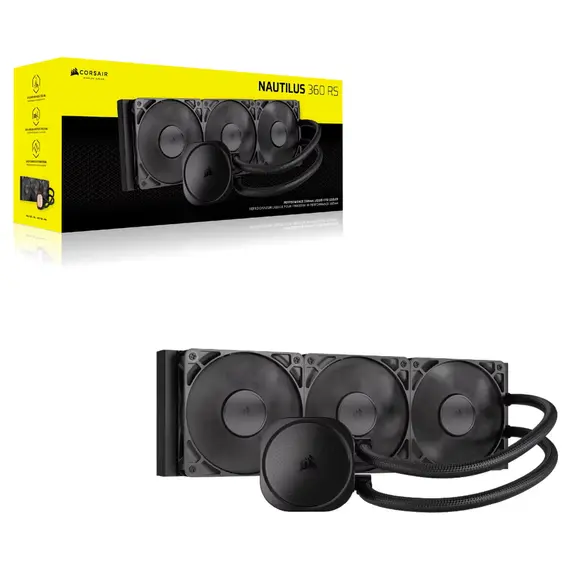 Corsair NAUTILUS 360 RS - Liquid CPU Cooler, 360mm, Black, 4 image