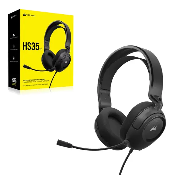 Corsair HS35 v2 Multiplatform Gaming Headset - Carbon, 2 image