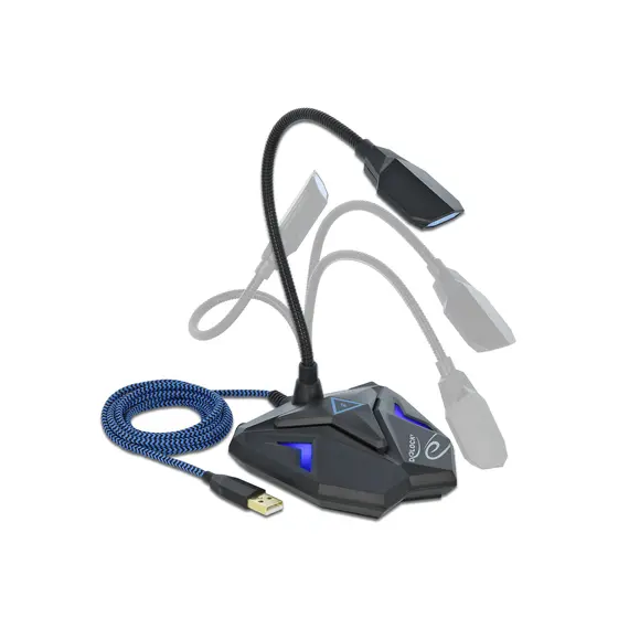 Delock Desktop USB Gaming Microphone with Gooseneck and Mute Button, изображение 2