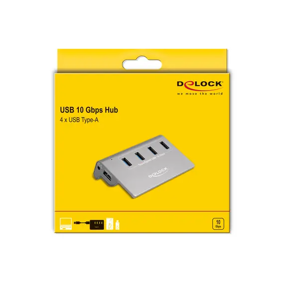 Delock USB 10 Gbps Hub with 4 USB Type-A Ports, 3 image